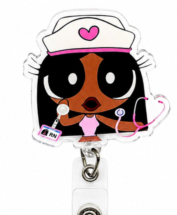 Power Nurse Badge Reel