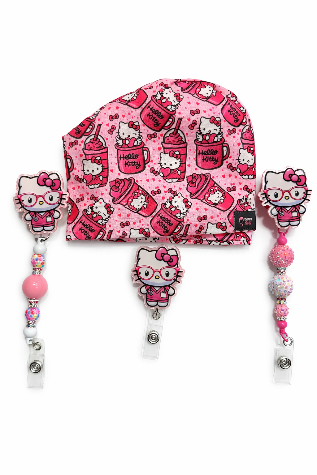 Pink Nurse Kitty Badge Reel