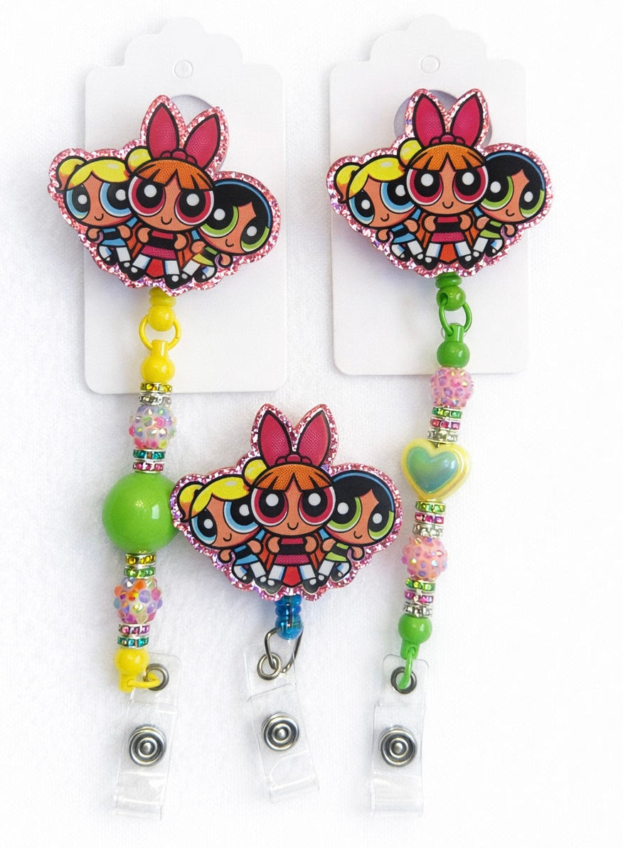 Power Trio Glitter Badge Reel