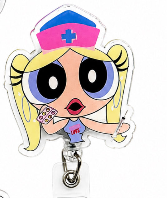 Power Nurse Badge Reel