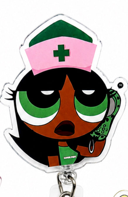 Power Nurse Badge Reel