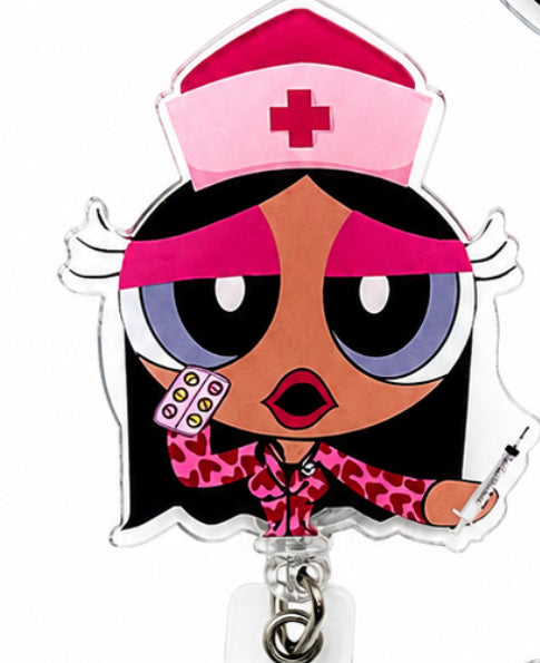 Power Nurse Badge Reel