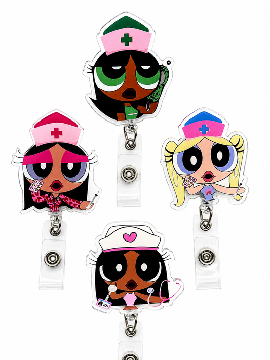 Power Nurse Badge Reel