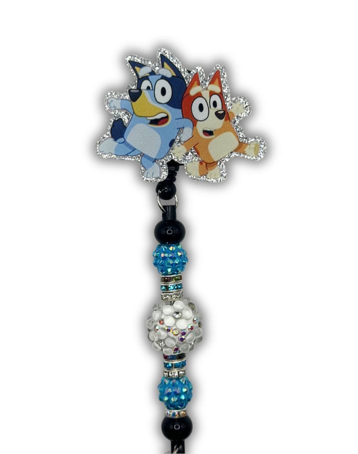 Blue Pup Badge Reel