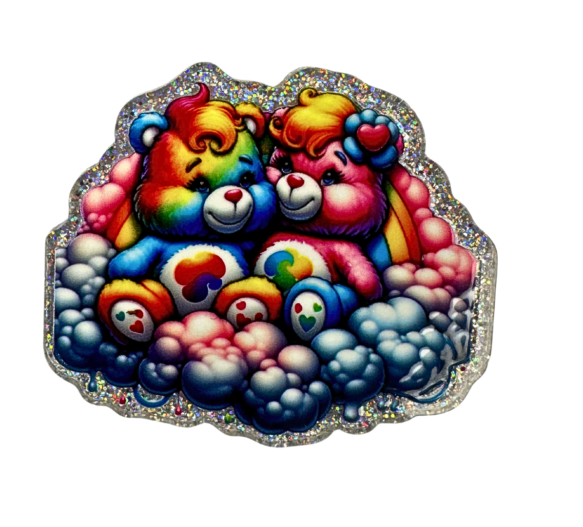 🌈 Rainbow Care Bears Badge Reel