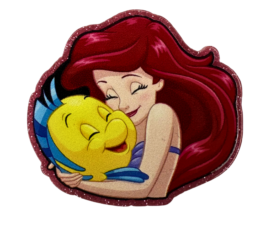 🧜‍♀️ Ariel & Flounder Badge Reel