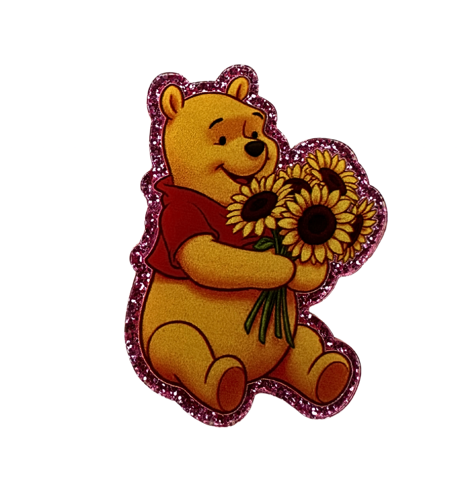 🐻 Winnie the Pooh Sunflower Badge Reel