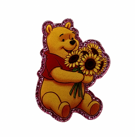 🐻 Winnie the Pooh Sunflower Badge Reel