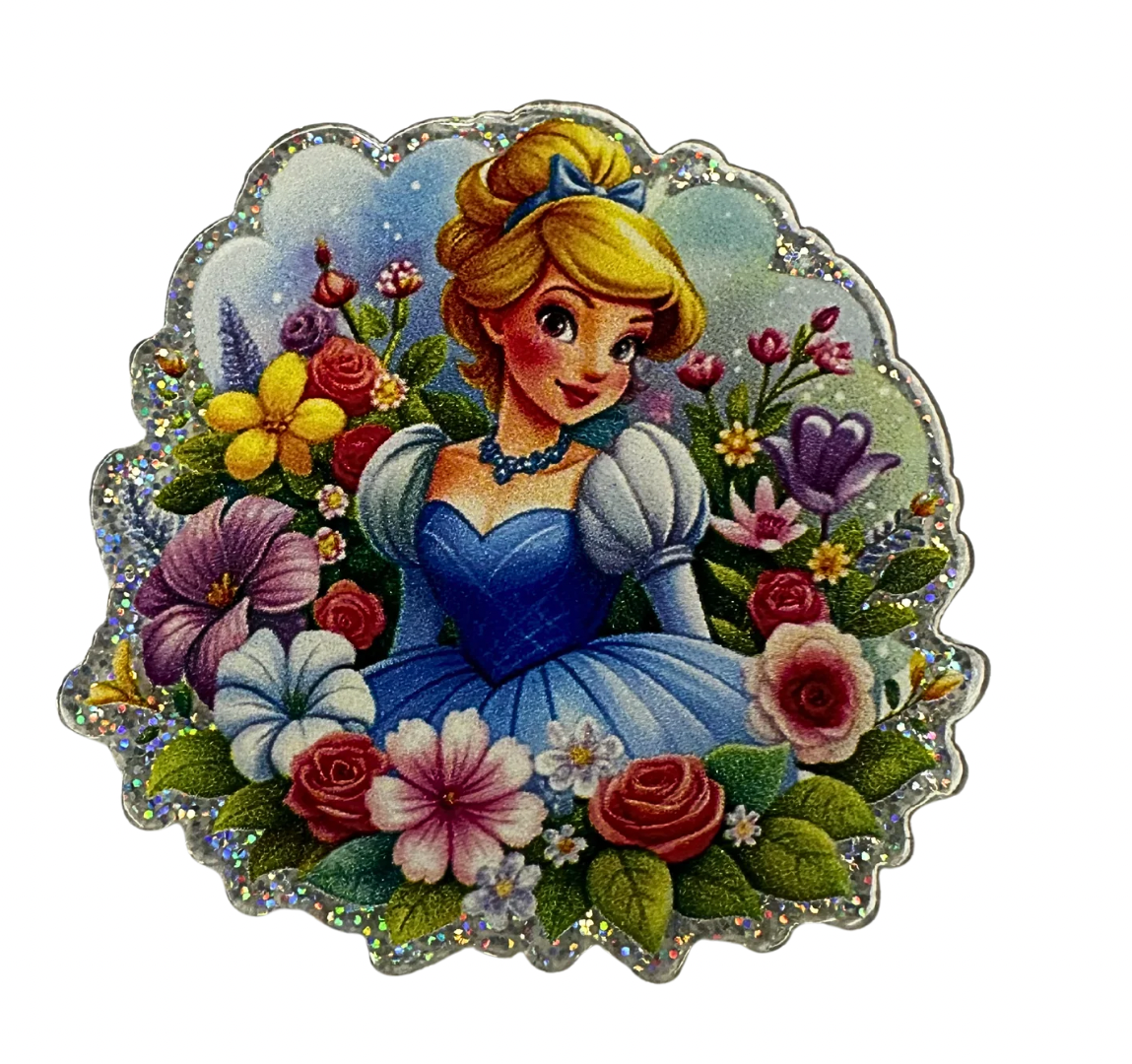 🌸 Cinderella Floral Badge Reel