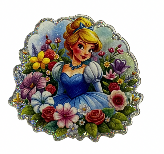 🌸 Cinderella Floral Badge Reel