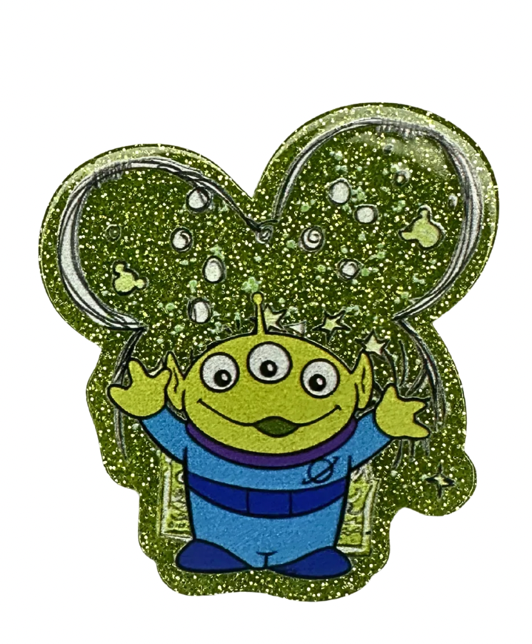 👽 Alien Mouse Ears Badge Reel