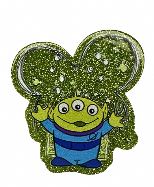 👽 Alien Mouse Ears Badge Reel